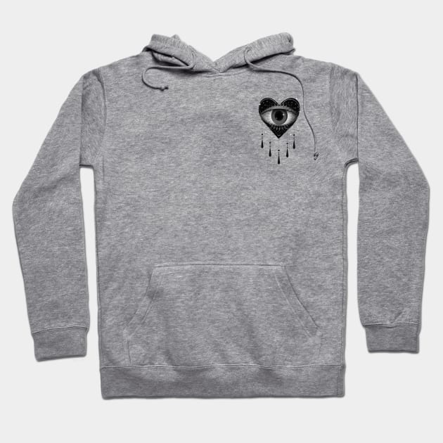 Black heart eye and crystal tears small Hoodie by Meakm